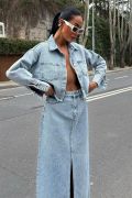 Veronika Yırtmaçlı Denim Takım 9913 resmi